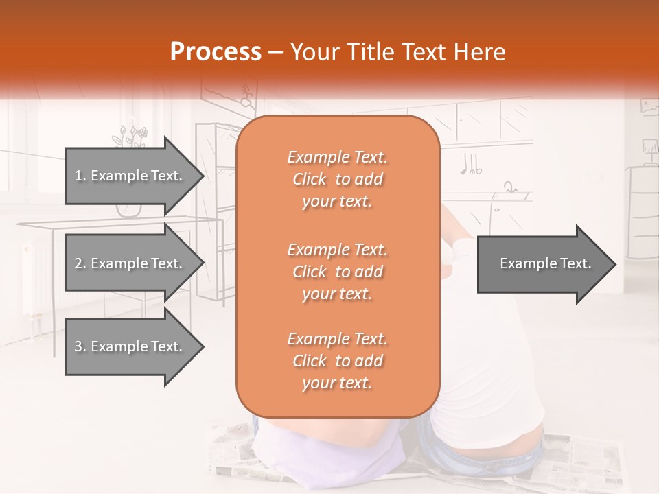 A Couple Of People Sitting On Top Of A White Floor PowerPoint Template