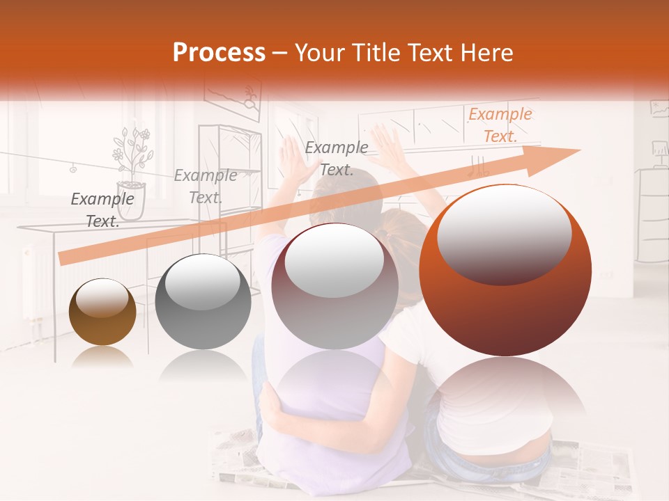 A Couple Of People Sitting On Top Of A White Floor PowerPoint Template