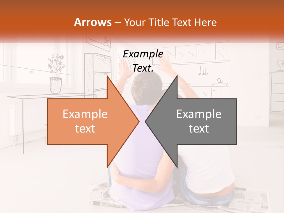 A Couple Of People Sitting On Top Of A White Floor PowerPoint Template