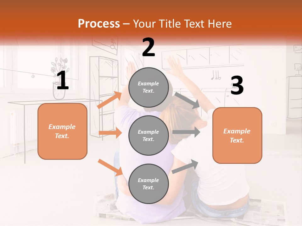 A Couple Of People Sitting On Top Of A White Floor PowerPoint Template