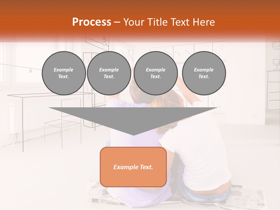 A Couple Of People Sitting On Top Of A White Floor PowerPoint Template