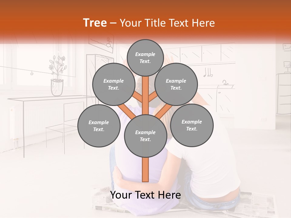 A Couple Of People Sitting On Top Of A White Floor PowerPoint Template