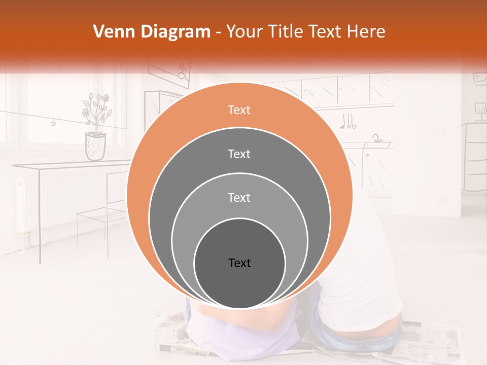 A Couple Of People Sitting On Top Of A White Floor PowerPoint Template