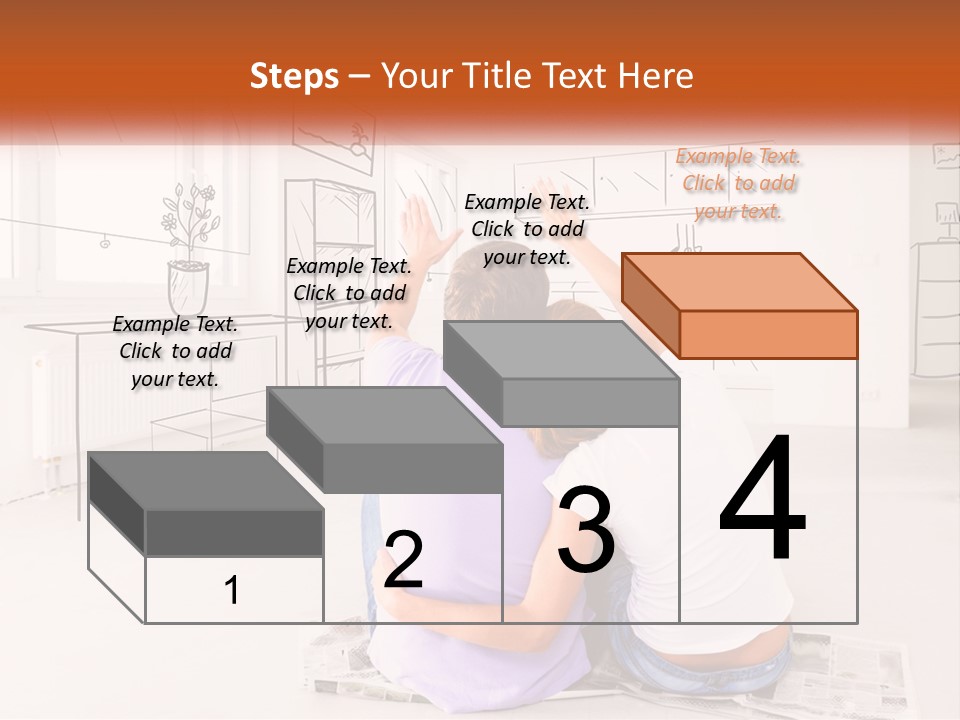 A Couple Of People Sitting On Top Of A White Floor PowerPoint Template