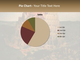 A Painting Of A Castle With People Standing In Front Of It PowerPoint Template