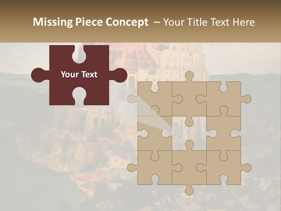 A Painting Of A Castle With People Standing In Front Of It PowerPoint Template