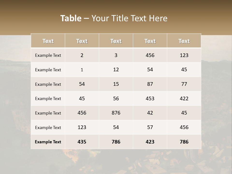 A Painting Of A Castle With People Standing In Front Of It PowerPoint Template