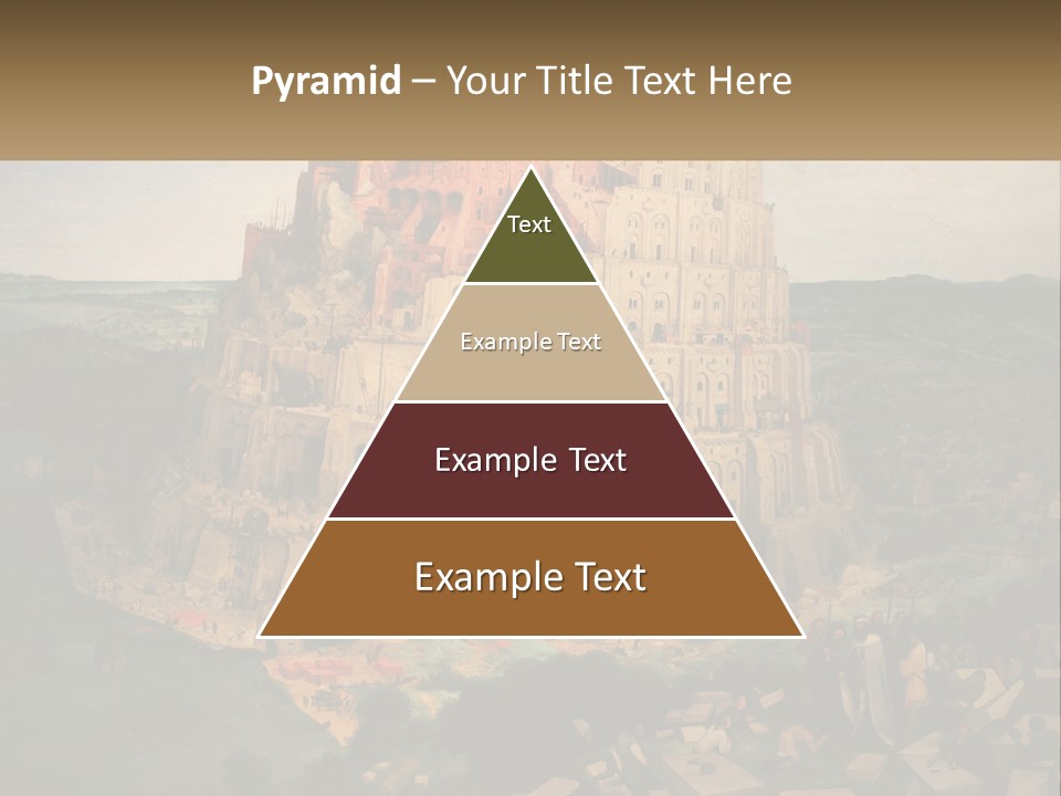 A Painting Of A Castle With People Standing In Front Of It PowerPoint Template