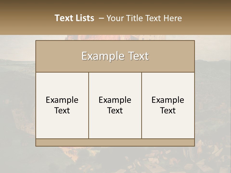 A Painting Of A Castle With People Standing In Front Of It PowerPoint Template