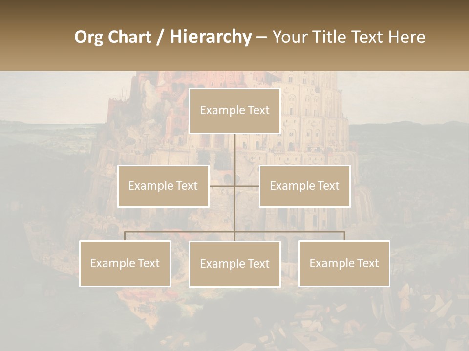 A Painting Of A Castle With People Standing In Front Of It PowerPoint Template