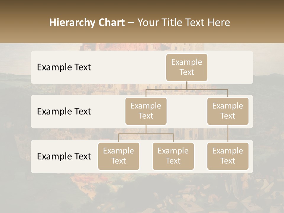 A Painting Of A Castle With People Standing In Front Of It PowerPoint Template