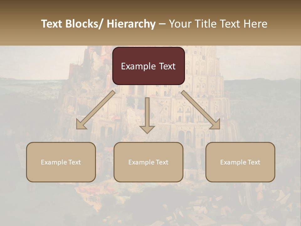 A Painting Of A Castle With People Standing In Front Of It PowerPoint Template