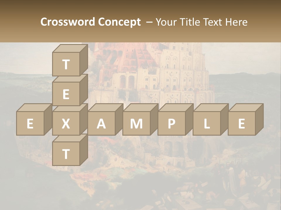 A Painting Of A Castle With People Standing In Front Of It PowerPoint Template