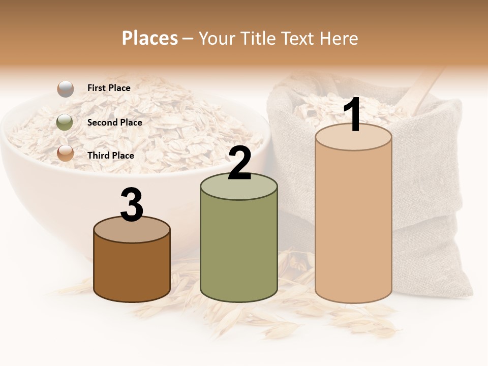 A Bowl Of Oats Next To A Sack Of Oats PowerPoint Template