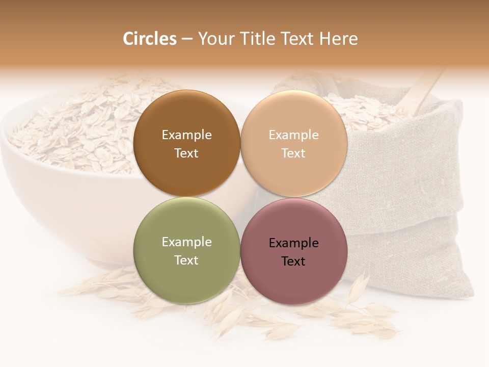 A Bowl Of Oats Next To A Sack Of Oats PowerPoint Template