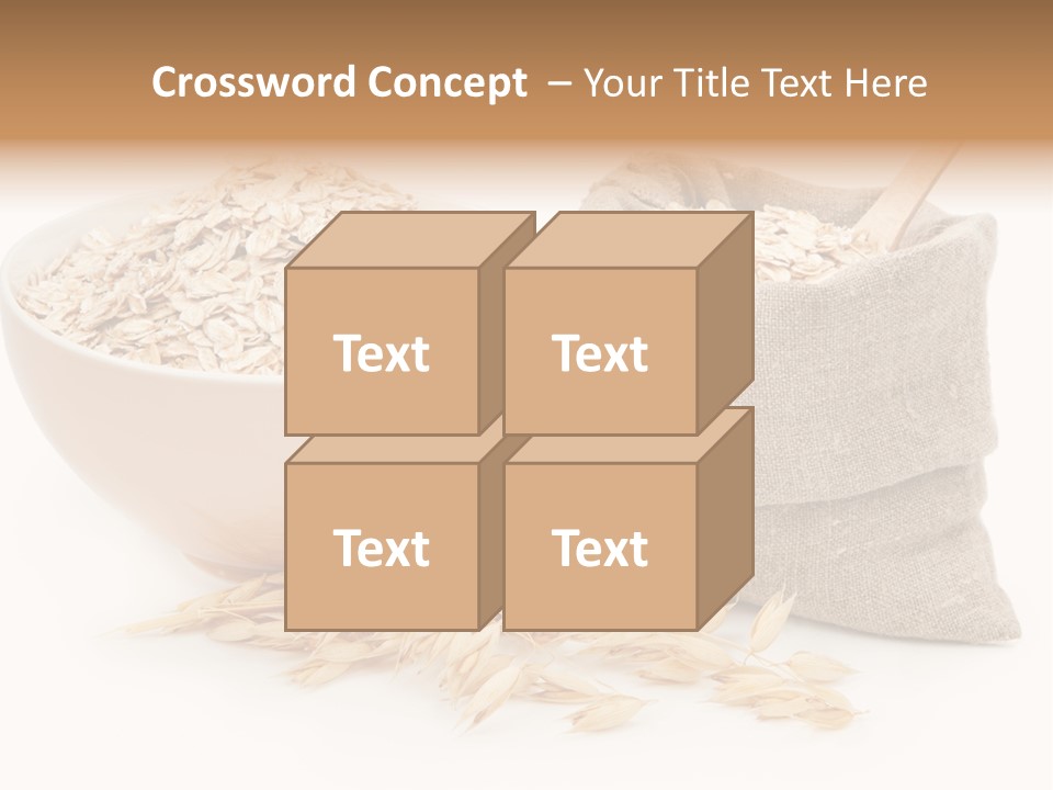 A Bowl Of Oats Next To A Sack Of Oats PowerPoint Template