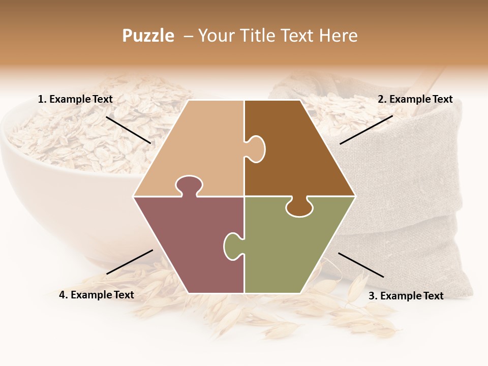 A Bowl Of Oats Next To A Sack Of Oats PowerPoint Template