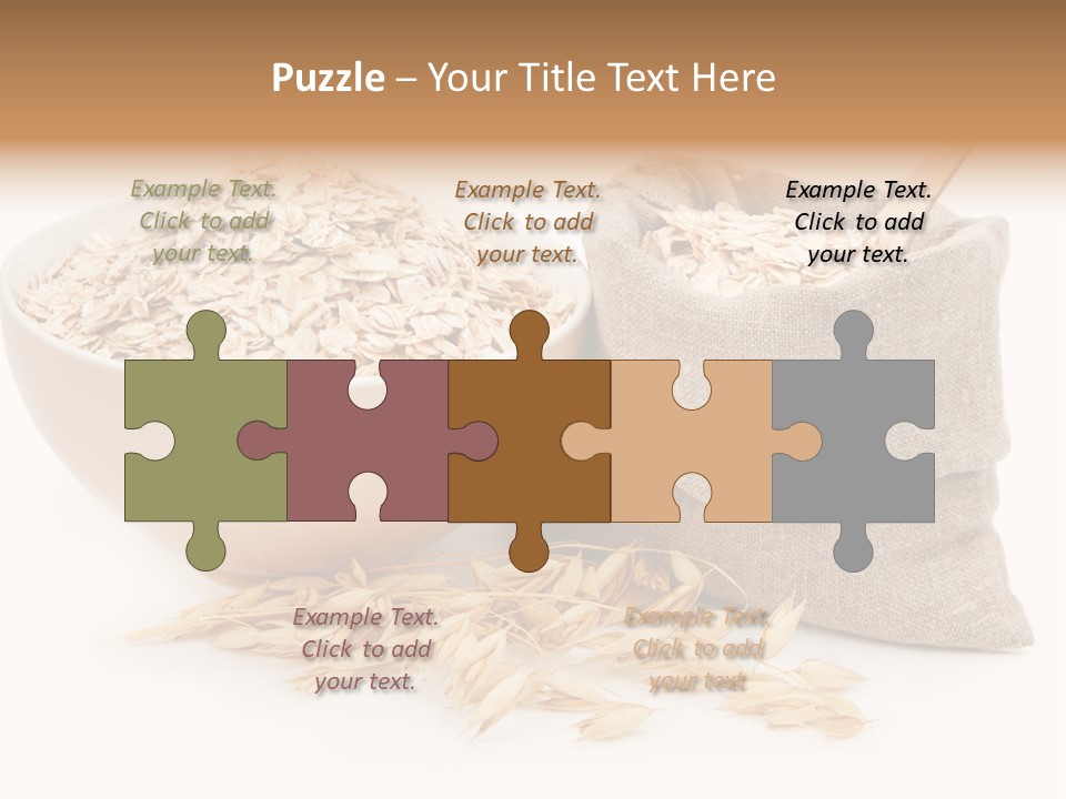 A Bowl Of Oats Next To A Sack Of Oats PowerPoint Template