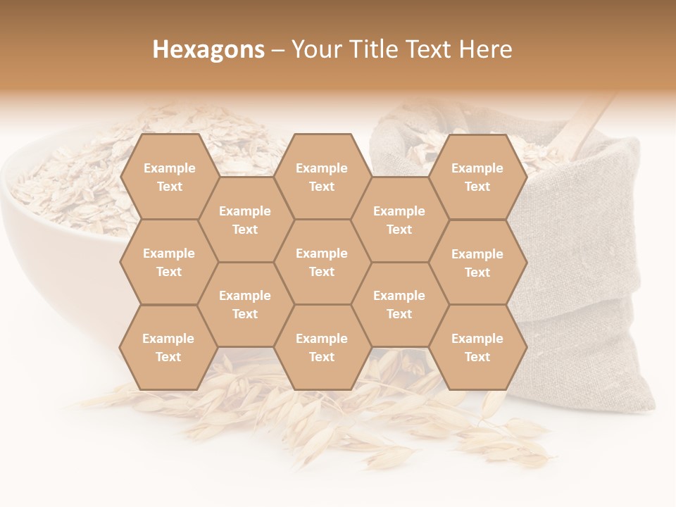 A Bowl Of Oats Next To A Sack Of Oats PowerPoint Template