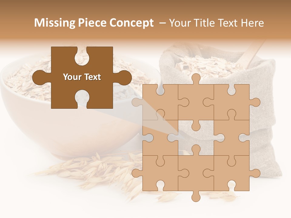 A Bowl Of Oats Next To A Sack Of Oats PowerPoint Template