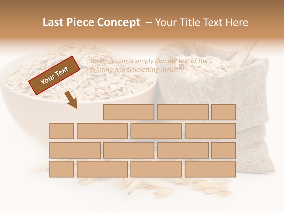 A Bowl Of Oats Next To A Sack Of Oats PowerPoint Template