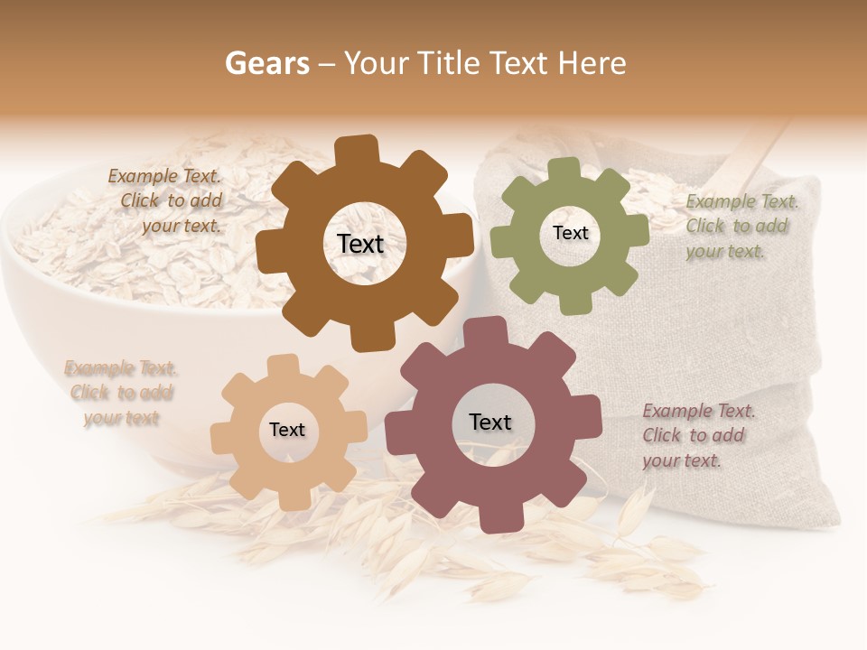 A Bowl Of Oats Next To A Sack Of Oats PowerPoint Template