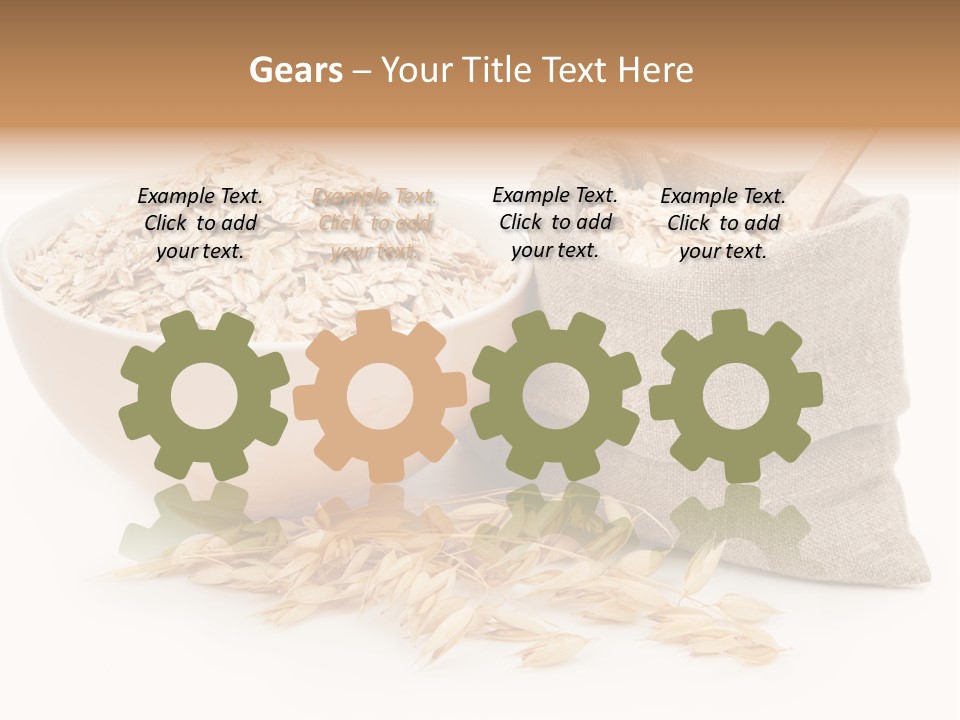 A Bowl Of Oats Next To A Sack Of Oats PowerPoint Template