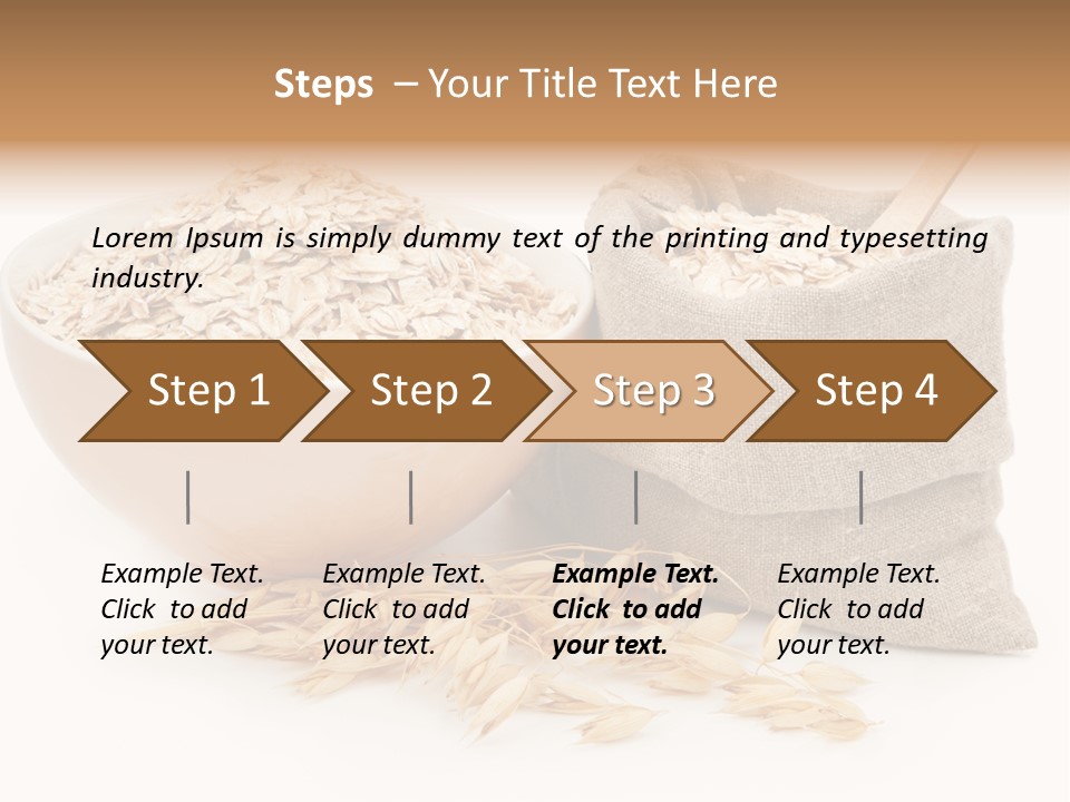A Bowl Of Oats Next To A Sack Of Oats PowerPoint Template