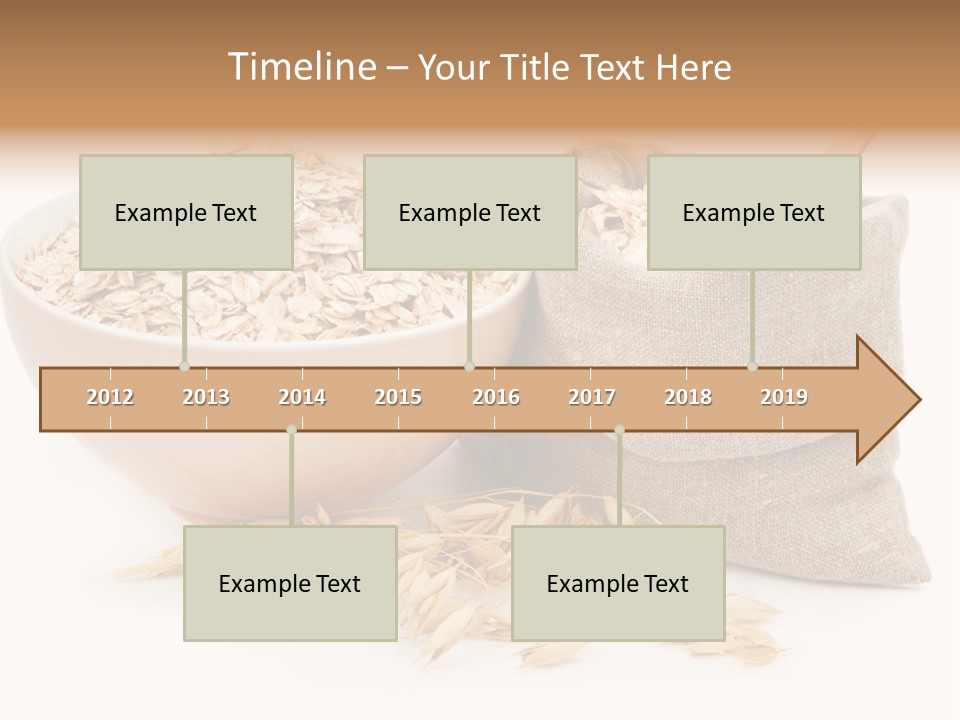 A Bowl Of Oats Next To A Sack Of Oats PowerPoint Template