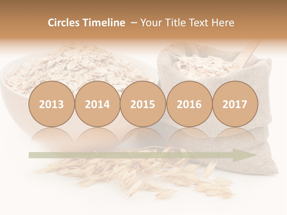 A Bowl Of Oats Next To A Sack Of Oats PowerPoint Template