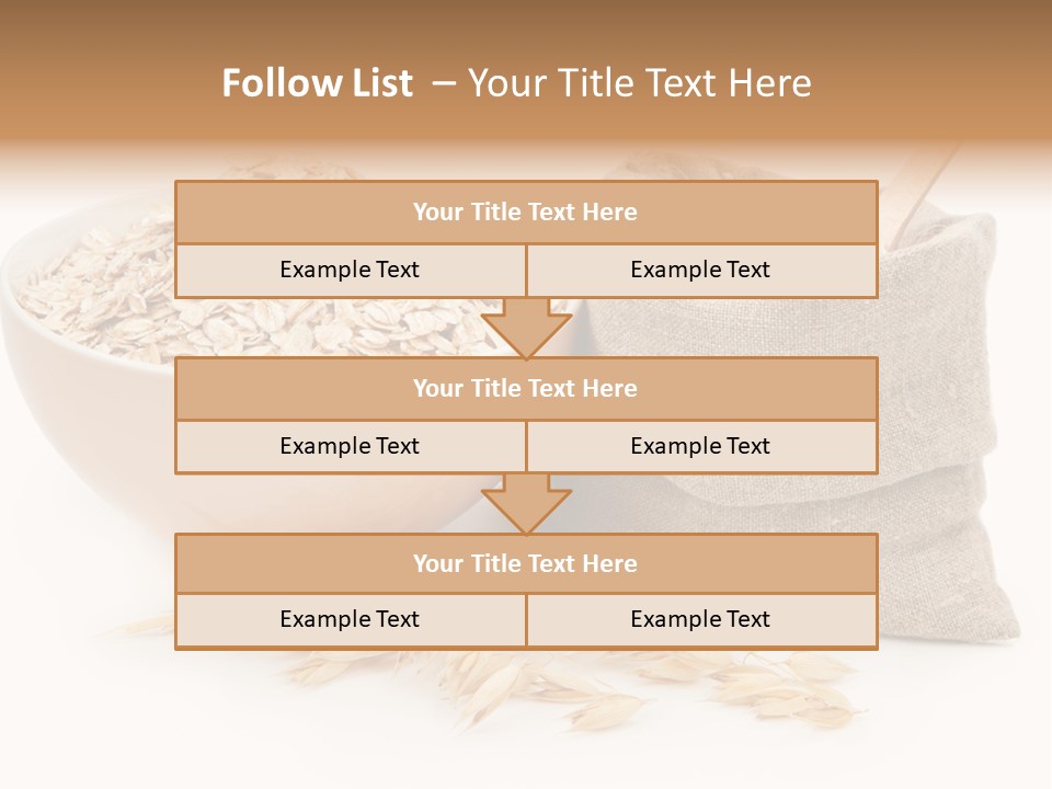 A Bowl Of Oats Next To A Sack Of Oats PowerPoint Template