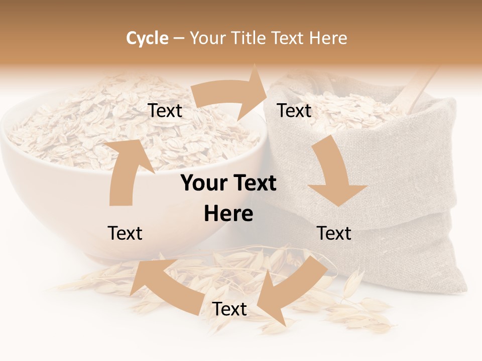 A Bowl Of Oats Next To A Sack Of Oats PowerPoint Template