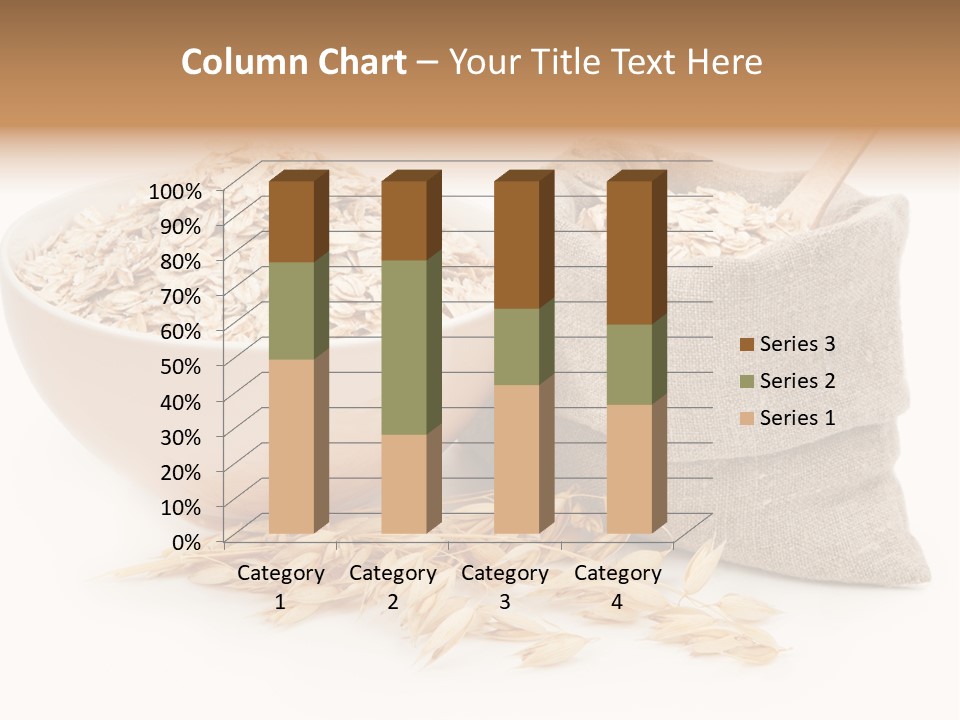 A Bowl Of Oats Next To A Sack Of Oats PowerPoint Template