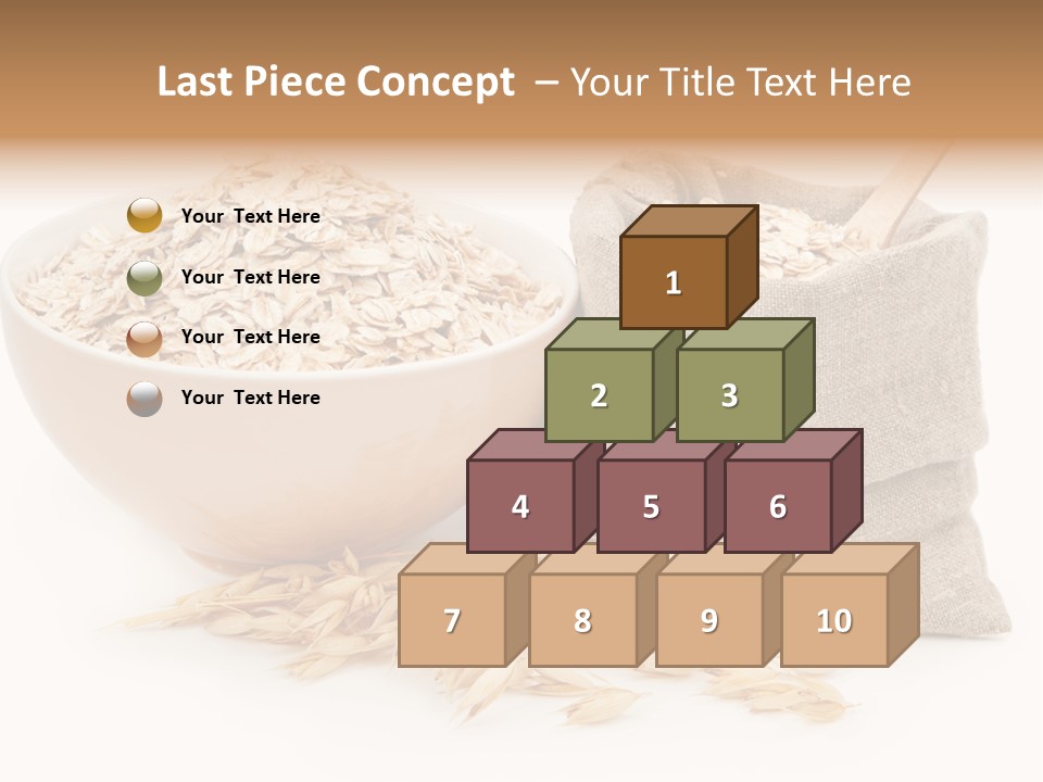 A Bowl Of Oats Next To A Sack Of Oats PowerPoint Template