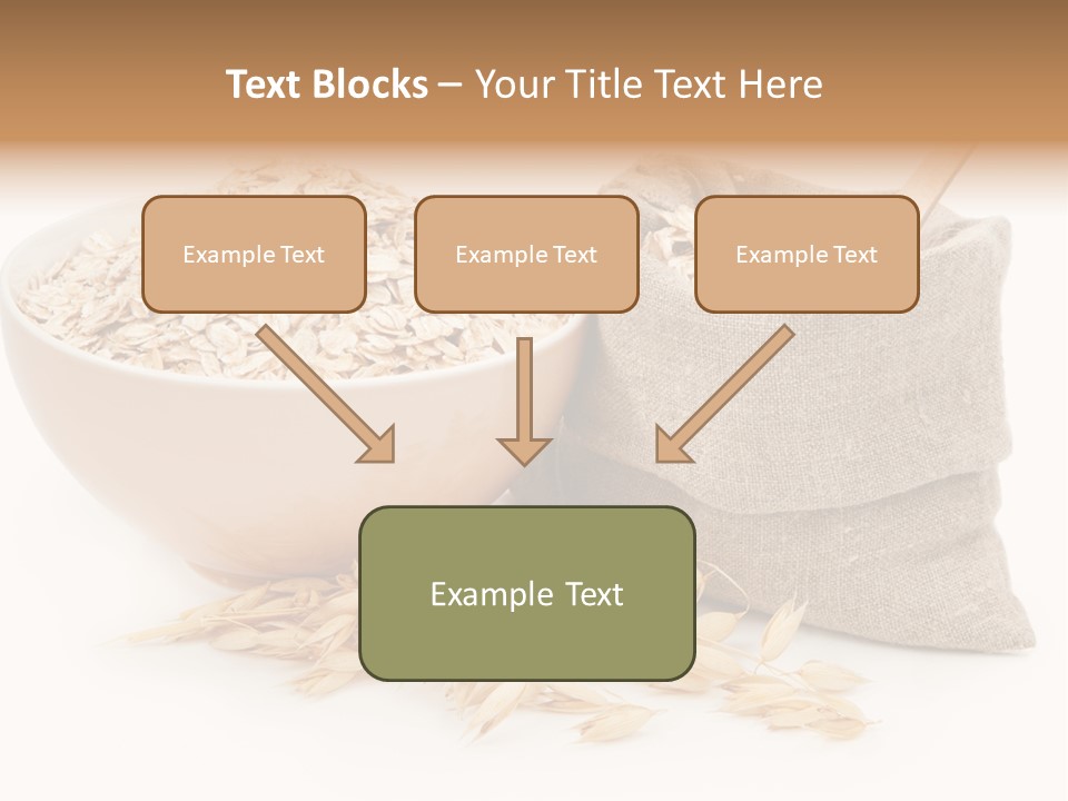 A Bowl Of Oats Next To A Sack Of Oats PowerPoint Template