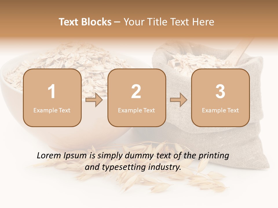 A Bowl Of Oats Next To A Sack Of Oats PowerPoint Template
