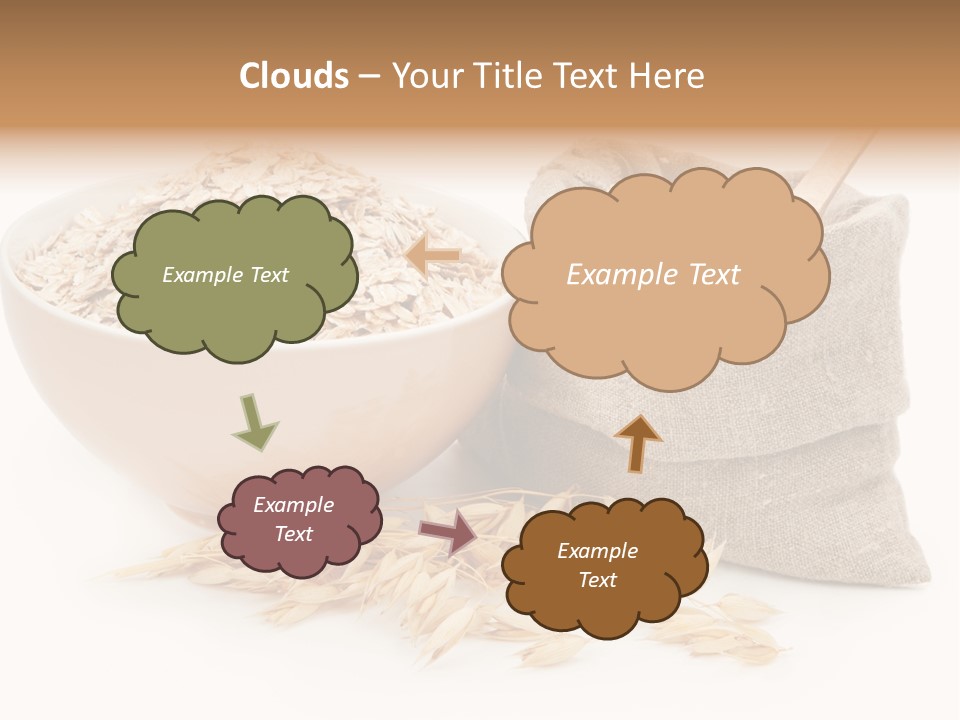 A Bowl Of Oats Next To A Sack Of Oats PowerPoint Template