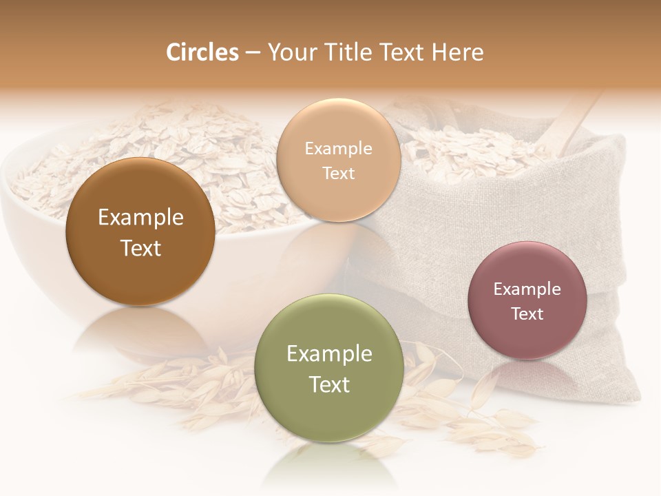 A Bowl Of Oats Next To A Sack Of Oats PowerPoint Template