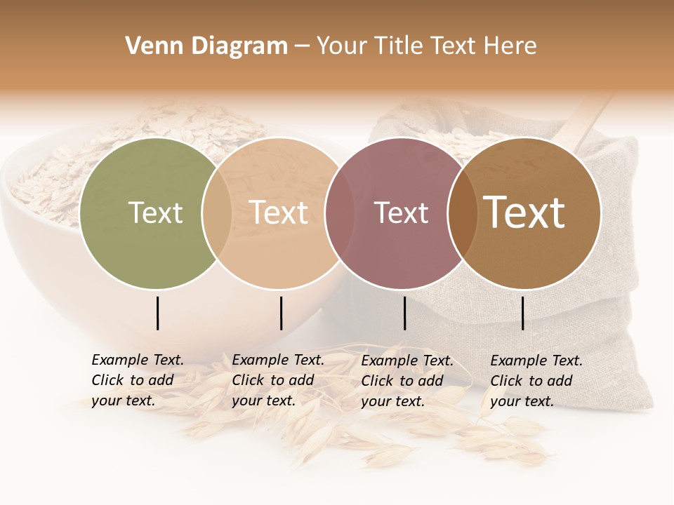 A Bowl Of Oats Next To A Sack Of Oats PowerPoint Template