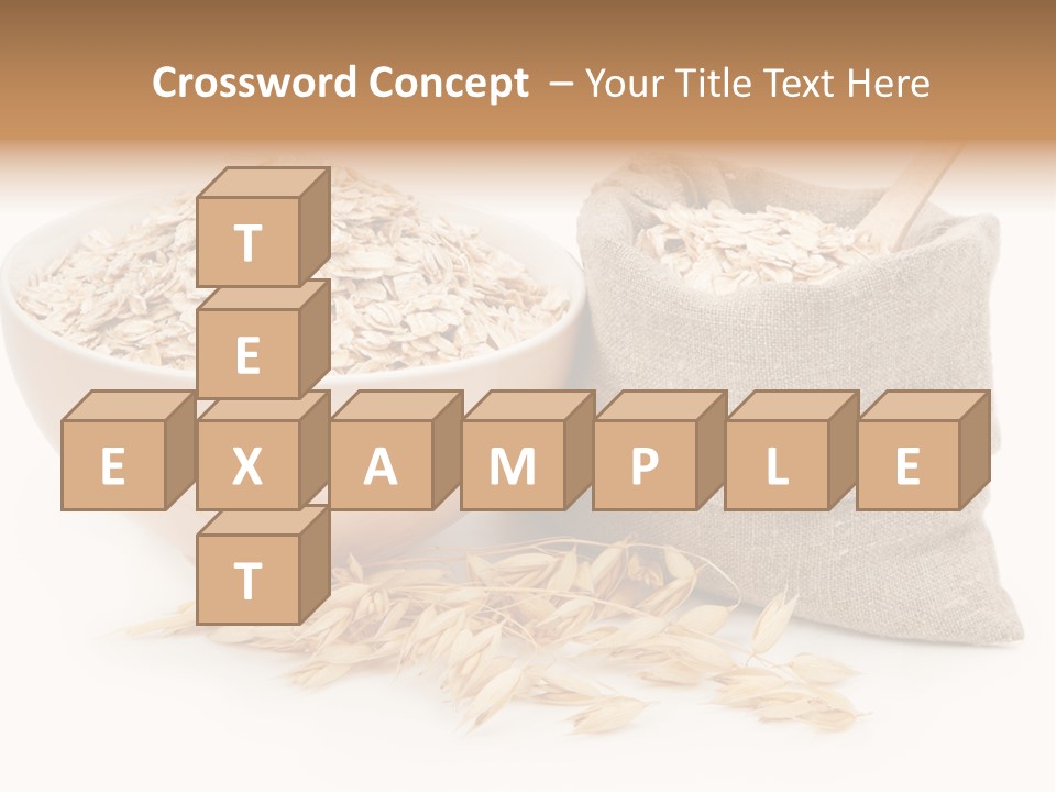 A Bowl Of Oats Next To A Sack Of Oats PowerPoint Template