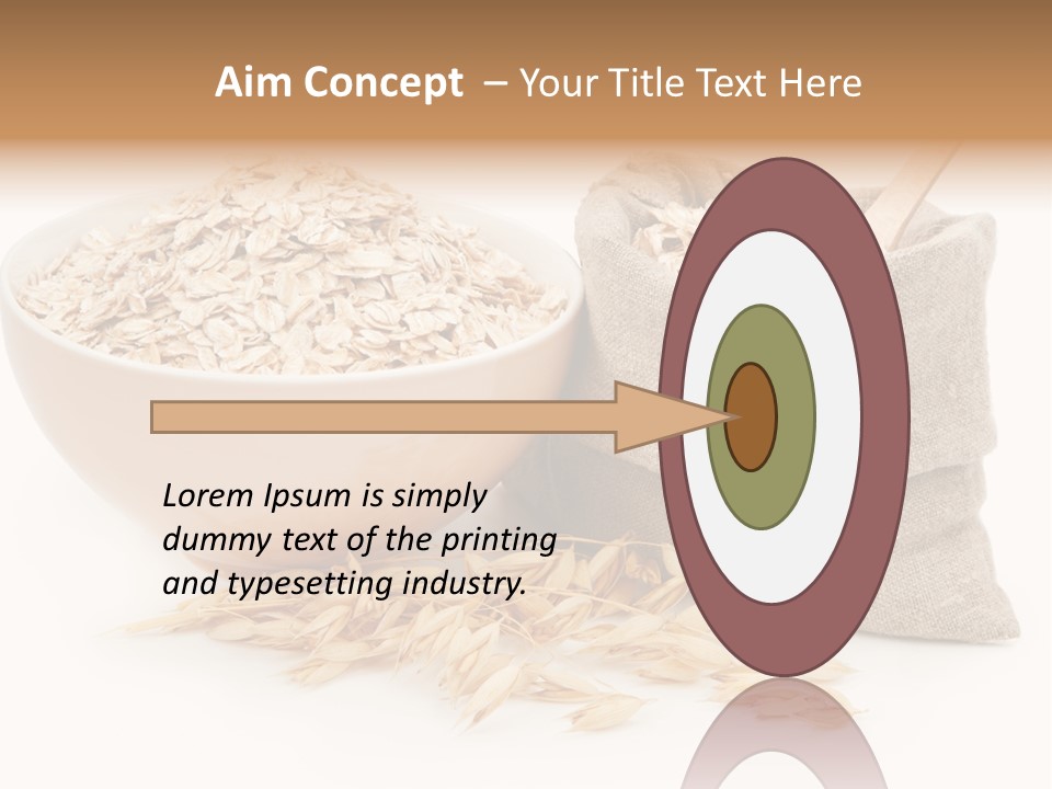 A Bowl Of Oats Next To A Sack Of Oats PowerPoint Template