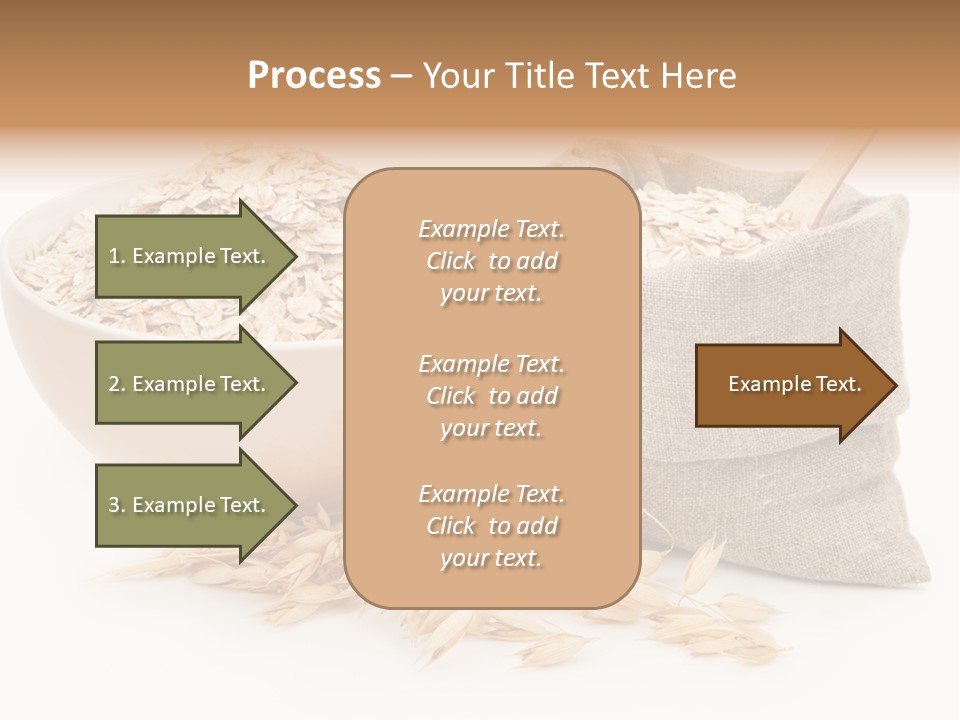 A Bowl Of Oats Next To A Sack Of Oats PowerPoint Template