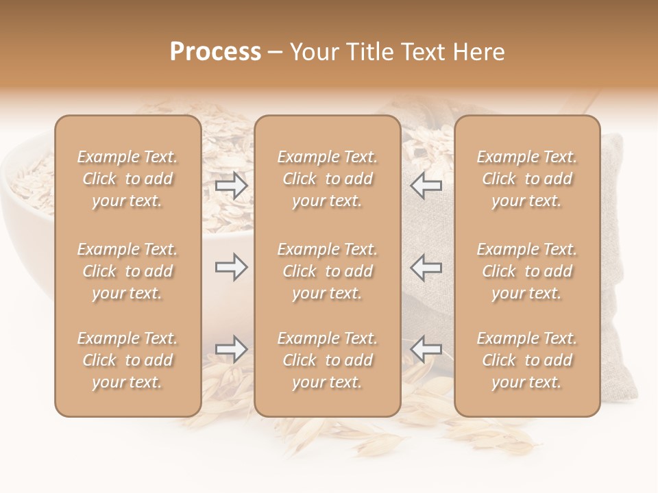 A Bowl Of Oats Next To A Sack Of Oats PowerPoint Template