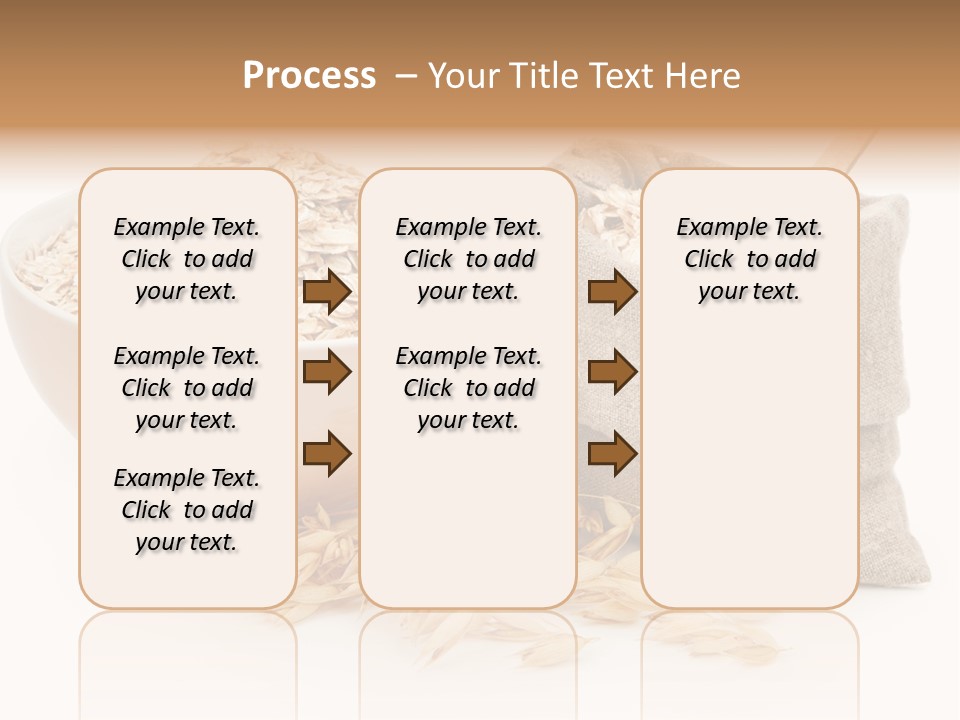 A Bowl Of Oats Next To A Sack Of Oats PowerPoint Template