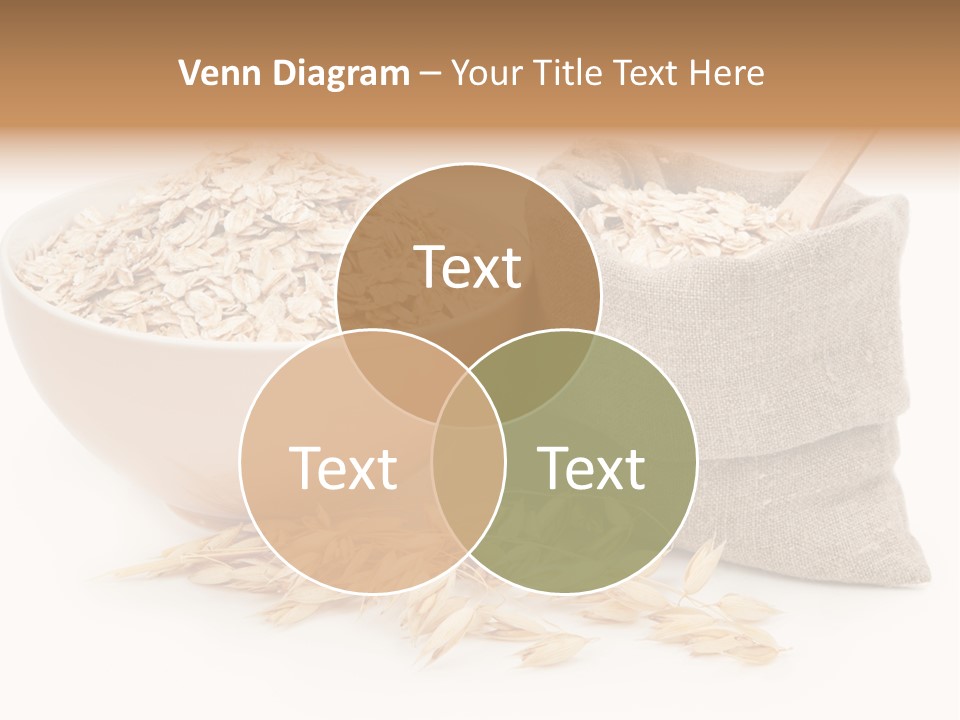 A Bowl Of Oats Next To A Sack Of Oats PowerPoint Template