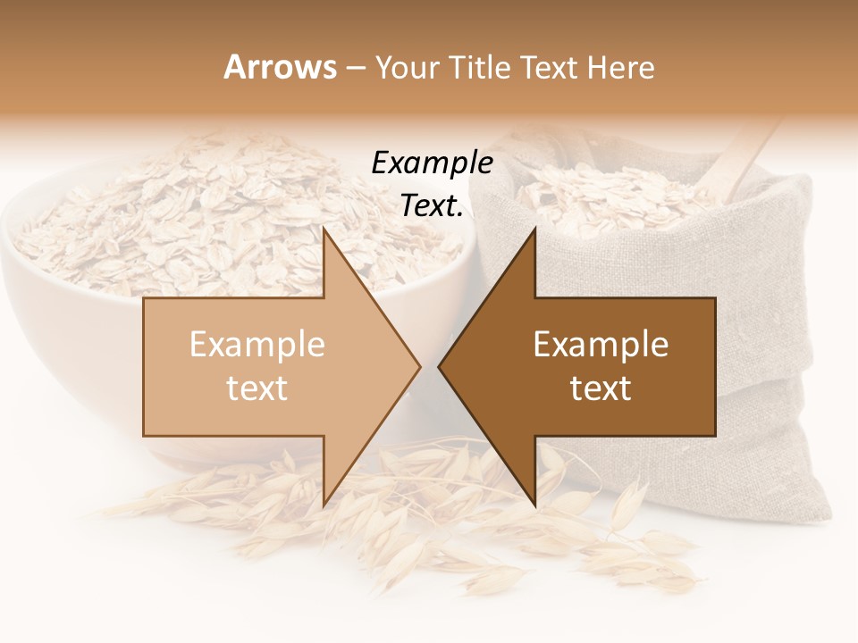 A Bowl Of Oats Next To A Sack Of Oats PowerPoint Template