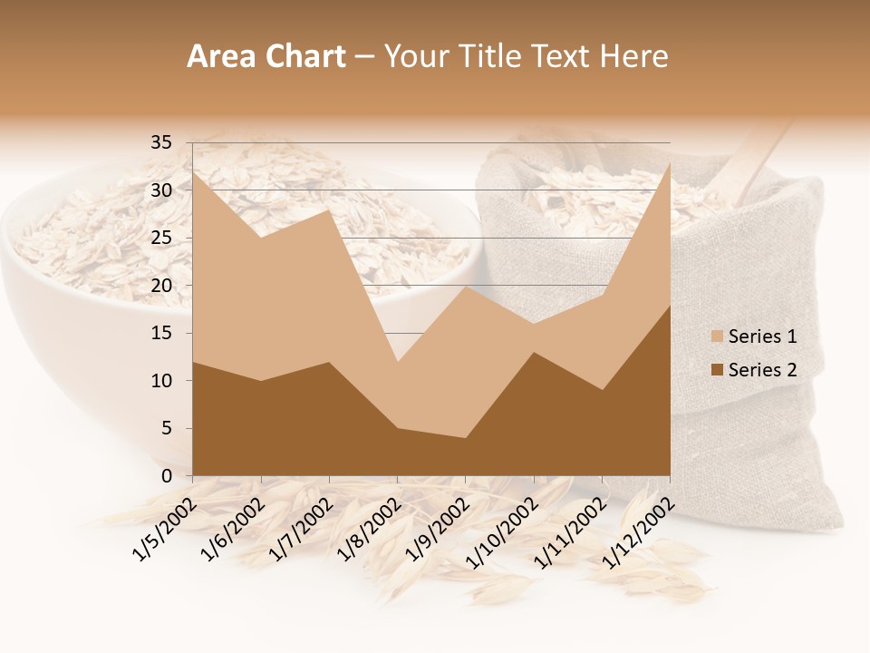 A Bowl Of Oats Next To A Sack Of Oats PowerPoint Template