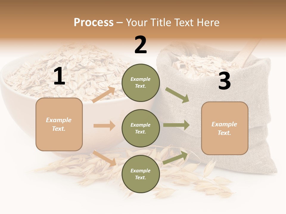 A Bowl Of Oats Next To A Sack Of Oats PowerPoint Template
