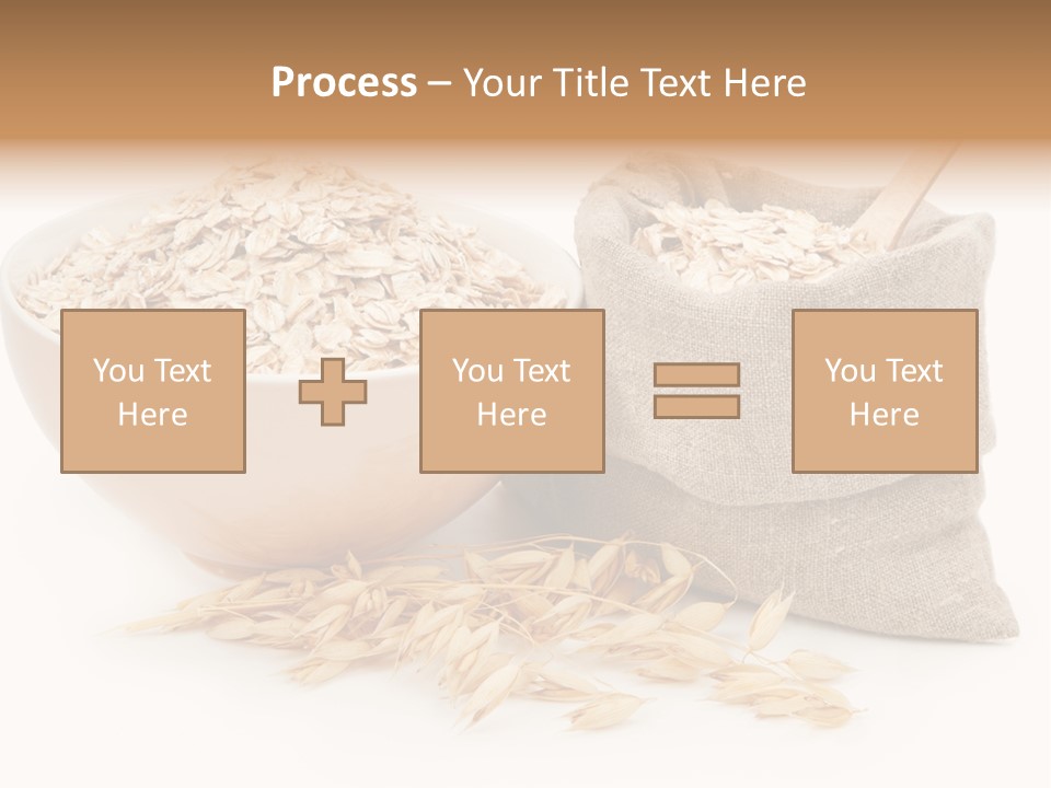 A Bowl Of Oats Next To A Sack Of Oats PowerPoint Template