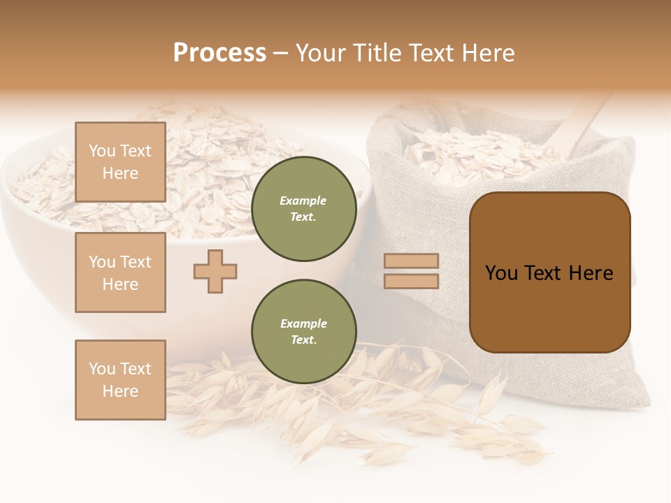 A Bowl Of Oats Next To A Sack Of Oats PowerPoint Template
